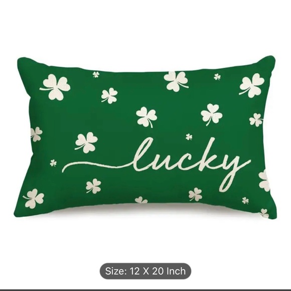 Other - ☘️☘️St Patricks Day Lumbar Pillow Covers 12x20, Shamrock Decorations set of 2